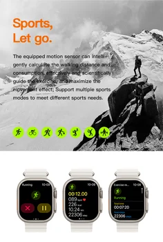 Оптовая Продажа Оригинальных T900 Ultra Smart Watch Sport Фитнес-Трекер Шагомер Smartwatch Мужчины Женщины HD 2,09 Дюйма 49 ММ Наручные Часы 2023
