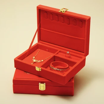 Коробка для упаковки золотых украшений коробка для хранения свадебного приданого ожерелье кольцо набор браслетов с драконами и фениксами коробка