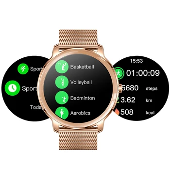 Женские смарт-часы, фитнес-трекер, браслет, спортивные часы, монитор уровня кислорода в крови, сердечного ритма, Умные часы для здоровья, сна для IOS Android