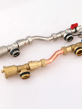 Перепускной клапан с тремя заглушками Автоматический Выпускной клапан Водоотделитель для слива теплого пола Канализационный клапан