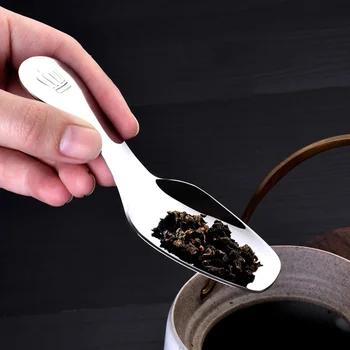 Совок для чая и кофе из нержавеющей стали, десертная ложка с короткой ручкой, кухонные инструменты