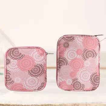 Сумка для хранения спиц Пустая, прочная для набора спиц для игл и ножниц, Розовая сумка для шитья на молнии, сумка для вязания.