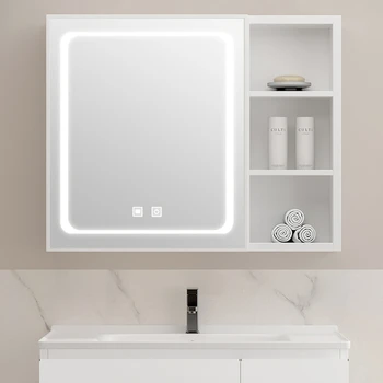 Умное зеркало для ванной, подсветка для шкафа с зеркальными коробками, Настенное зеркало для хранения в ванной, Зеркало для хранения в ванной