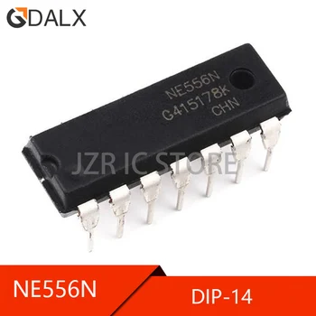 (50 штук) 100% качественный чипсет NE556N DIP-14