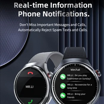 Смарт-часы ZD4 Pro 1,5-дюймовая беспроводная зарядка Для мужчин Bluetooth Музыка для звонков AI Голос NFC Мониторинг здоровья Мужские Спортивные умные часы