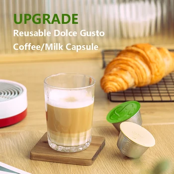 Многоразовая перезаряжаемая кофейная капсула для кофеварки Dolce Gusto, Nespresso, фильтр для кофе и молока, капсулы для эспрессо, аксессуары для кофейной посуды